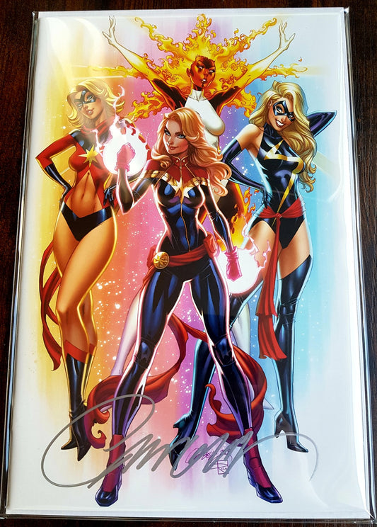 Captain Marvel #1 Signed by J.Scott Campbell !