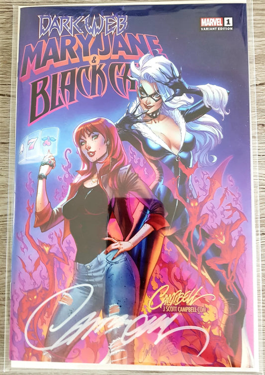 MJ and BC Dark Web #1 "JSC EXCLUSIVE" Signed by J.Scott Campbell !!