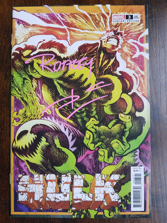 Hulk #3 Key Issue - RATIO 1:25 "Trade Moore VARIANT " - Signed By creators Ryan Ottley and Donny Cates