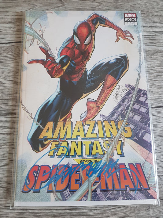Amazing Fantasy #1000 60th Spider-Man Anniversary Cover Signed by J.Scott Campbell !!