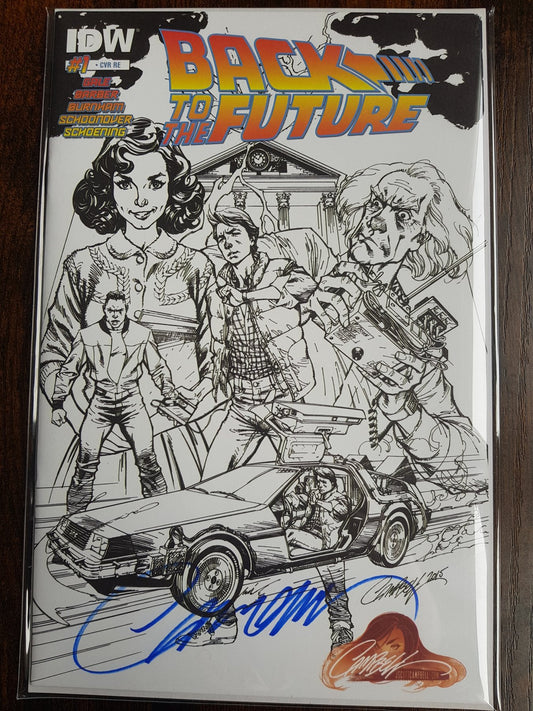 Back to the Future #1 - B&W Collectibles - Signed by J. Scott Campbell