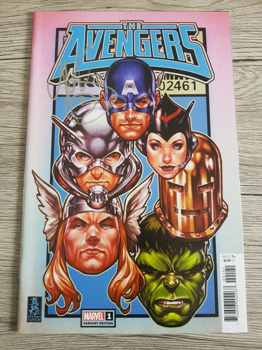 The Avengers #1 2023 Variant Cover Signed by artist Mark Brooks !!!