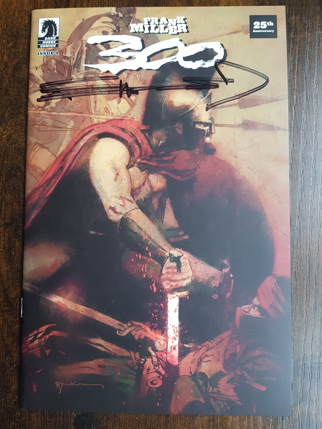 300 #1 25th Anniversary Edition Bill SIENKIEWICZ - Signed by creator Frank Miller