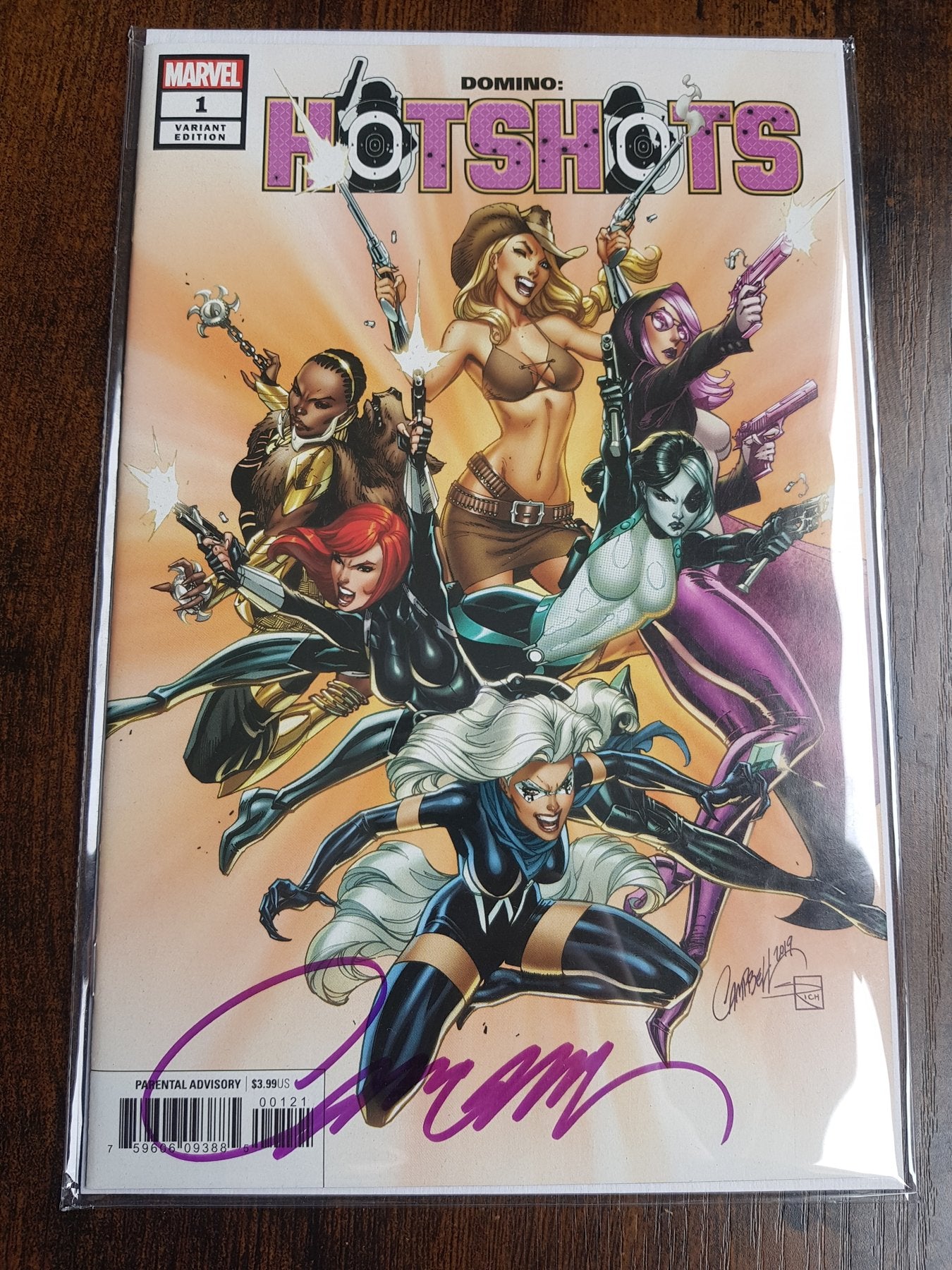 Domino HotShots #1 RATIO 1:50 - Signed by J. Scott Campbell !!