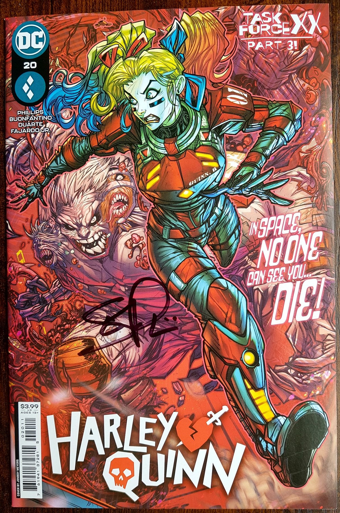 Harley Quinn #20 - Jonboy Meyers Cover - Signed by Stephanie Phillips + COA