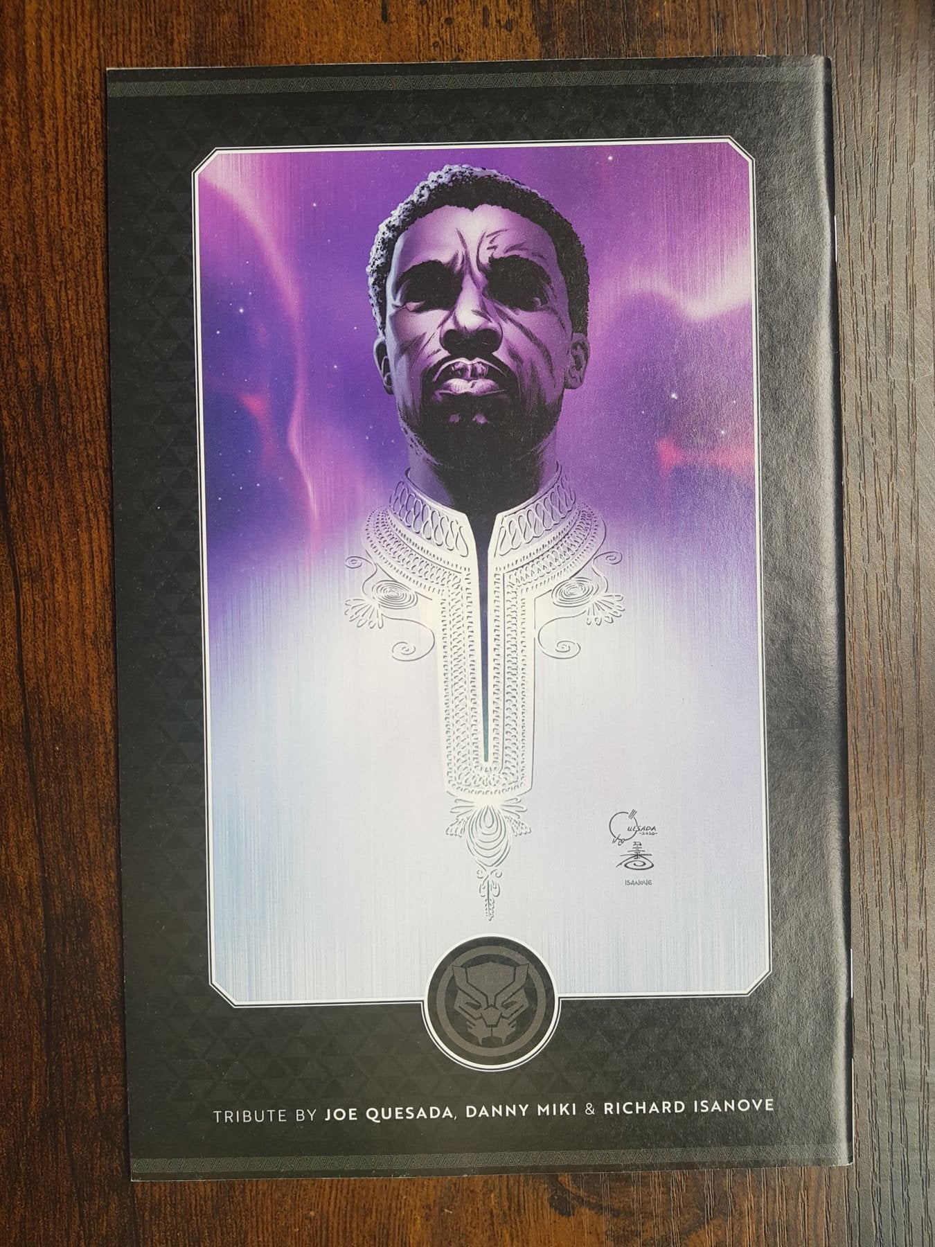 Fantastic Four #25 Chadwick Boseman 1976-2020 - Signed by Mark Brooks and Dan Slott + COA