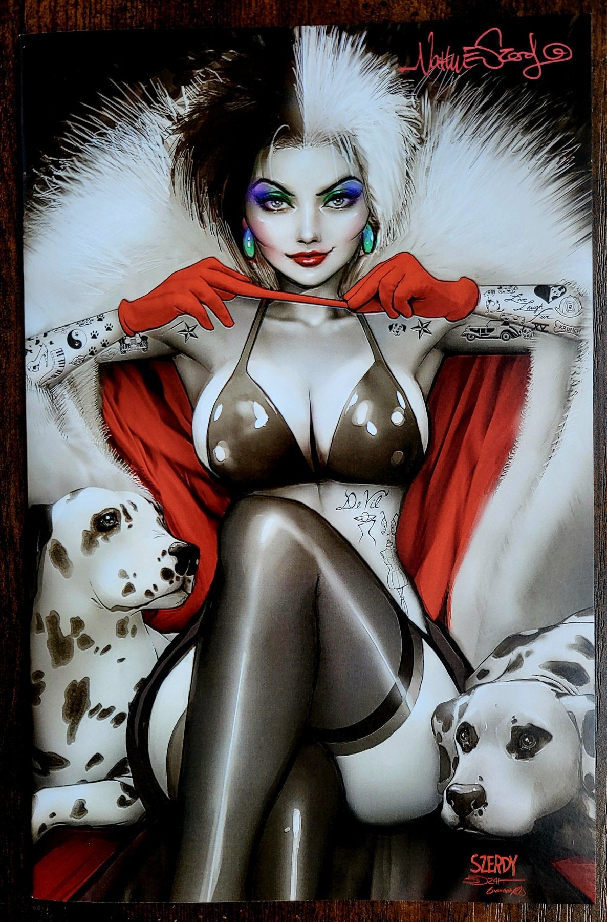 Cruella Cosplay Zirty Girls- Signed by Nathan Szerdy + COA