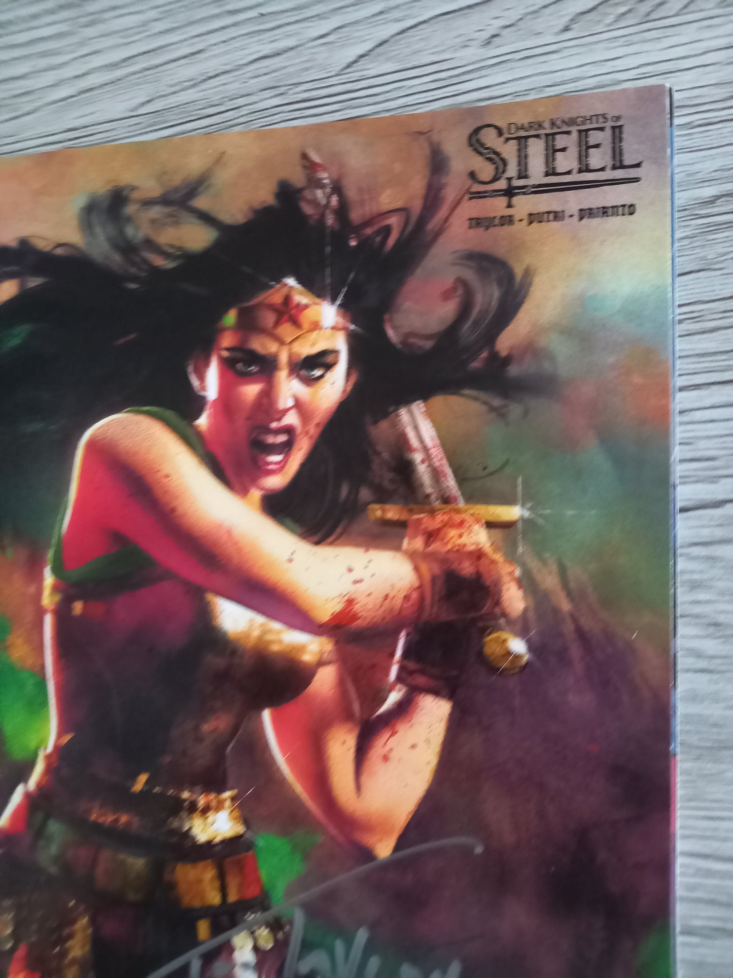 Dark Knights of Steel #2 "JOSHUA MIDDLETON Variant " Signed by creator TOM TAYLOR